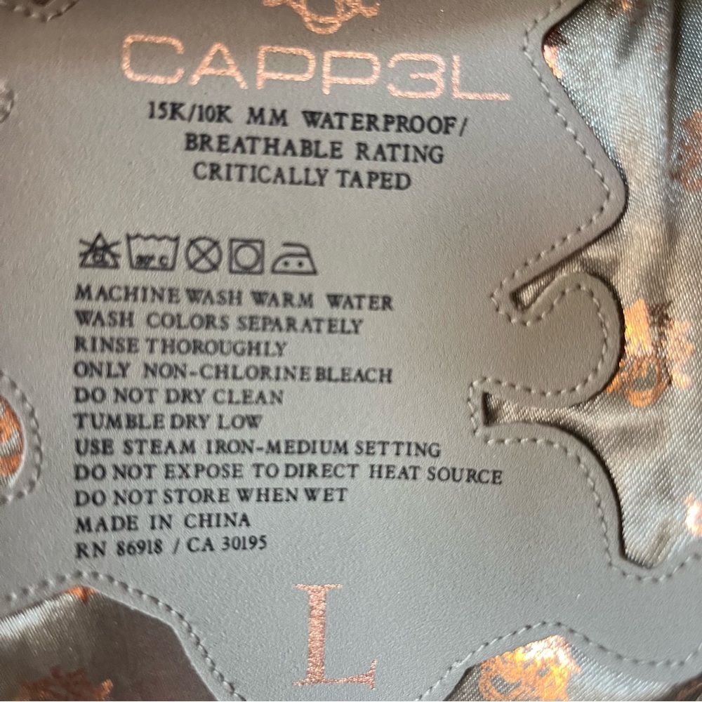 Cappel Waterproof Jacket Size Large - image 3